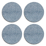 Club Matters shagreen coasters blue set of 4, imported from the UK