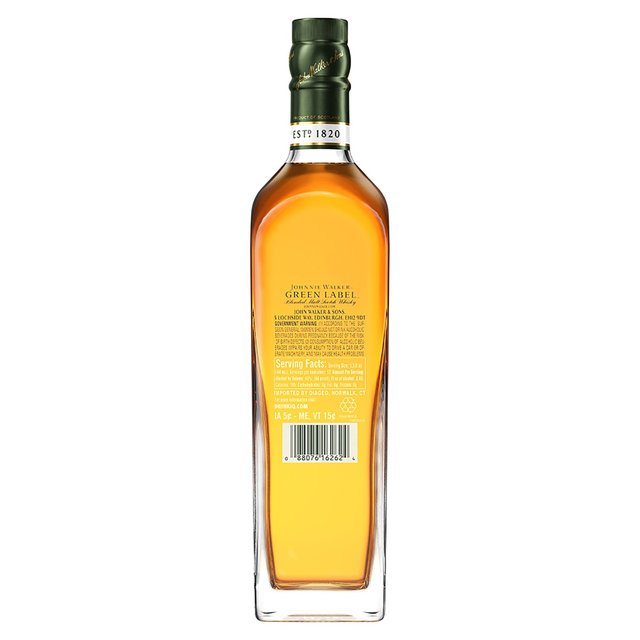 Johnnie Walker Green Label 15 Year Old Blended Scotch Whisky   70cl