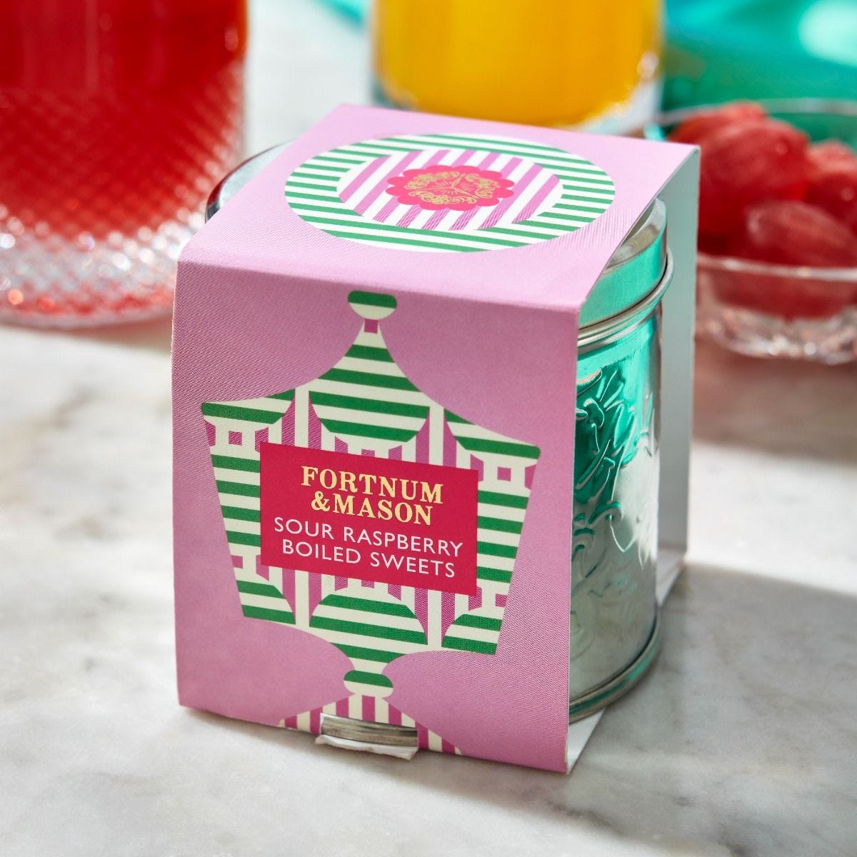 Fortnum & Mason sour raspberry boiled sweets 120g, imported from the UK