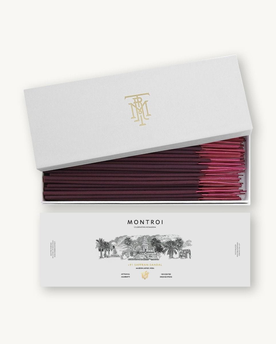 MONTROI Saffran-Sandal incense sticks box of 100, UK version