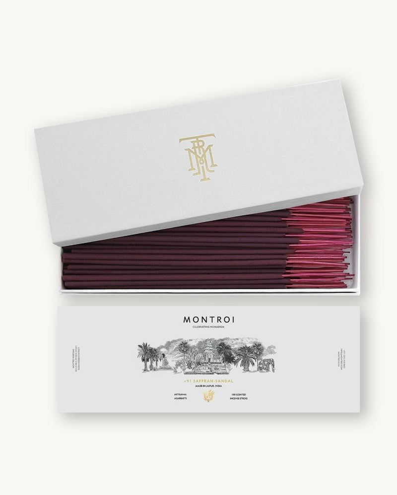 MONTROI Saffran-Sandal incense sticks box of 100, UK version