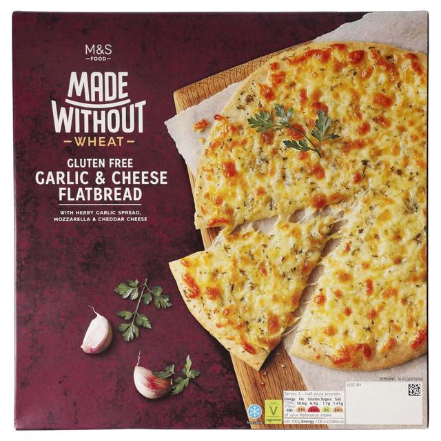 M&S Made Without Flatbread with Garlic & Cheese   230g