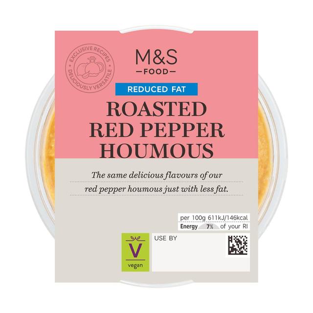 M&S Reduced Fat Roasted Red Pepper Houmous   200g