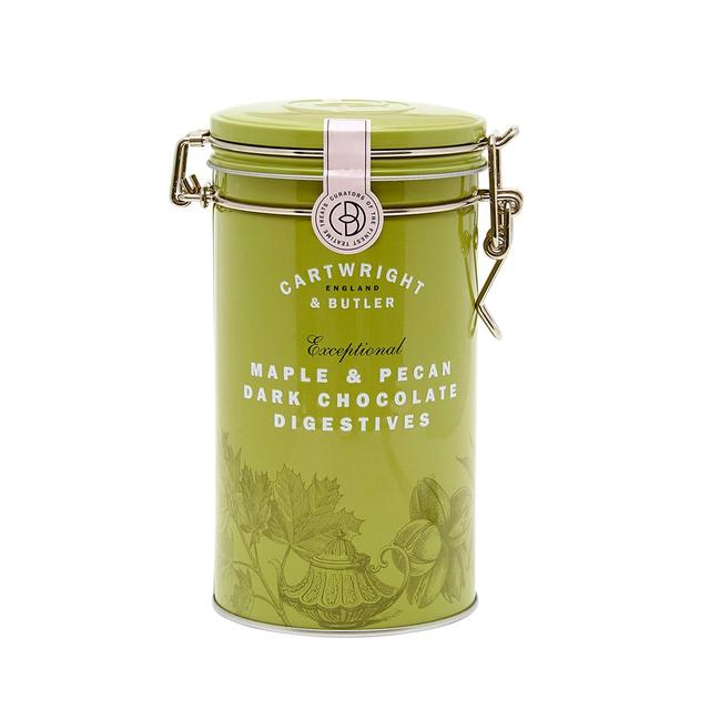 Cartwright & Butler Maple & Pecan Dark Chocolate Digestives in Tin   200g GOODS M&S   