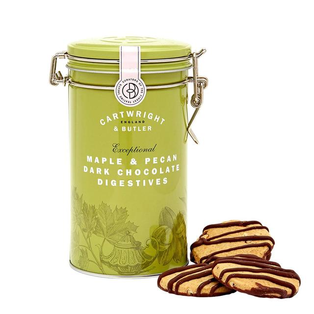 Cartwright & Butler Maple & Pecan Dark Chocolate Digestives in Tin   200g