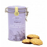 Cartwright & Butler Lemon & Dark Chocolate Viennese Whirls in Tin   200g GOODS M&S   