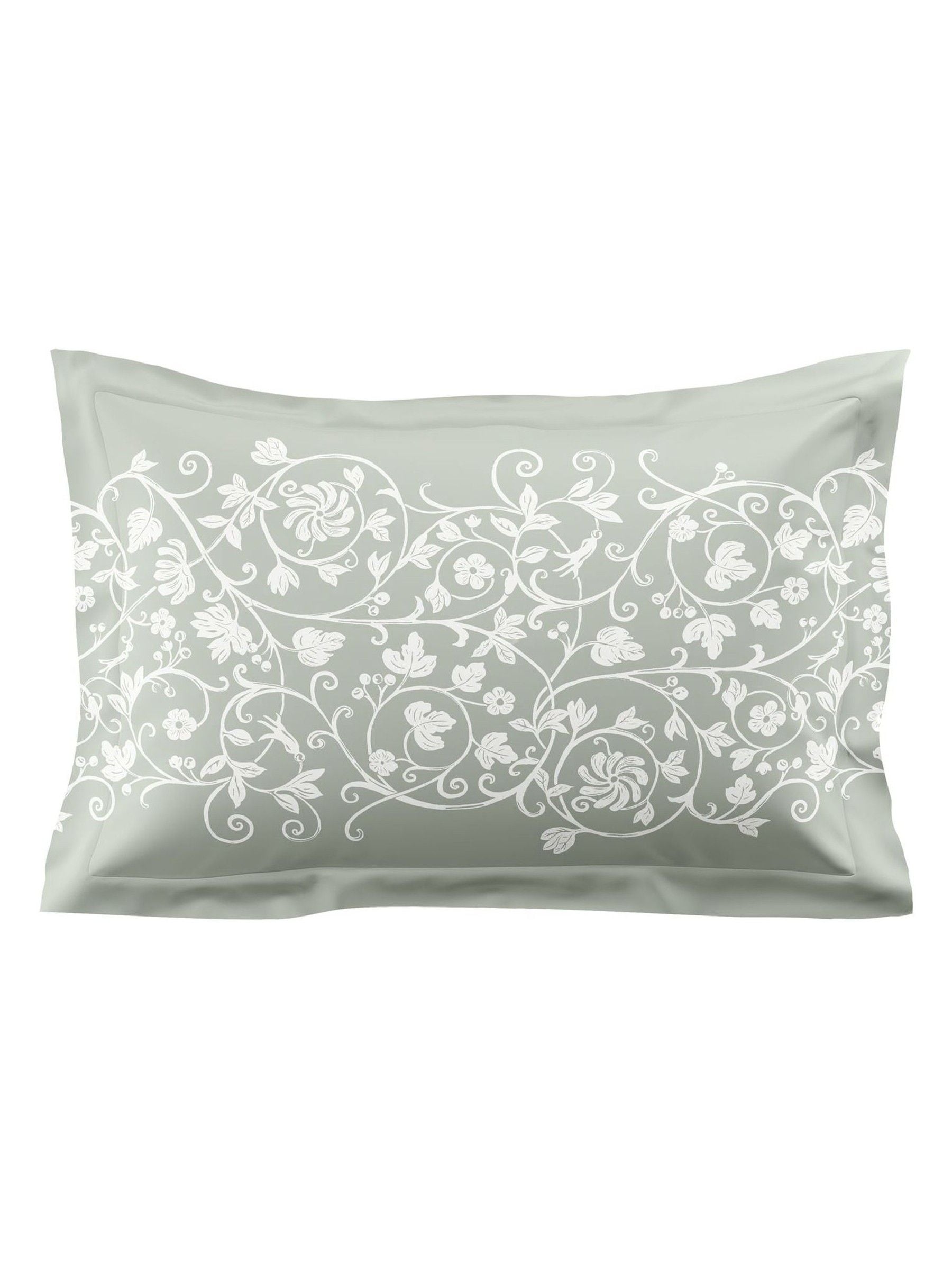 Historic Royal Palaces Tudor Trail sage green pillowcases - British product
