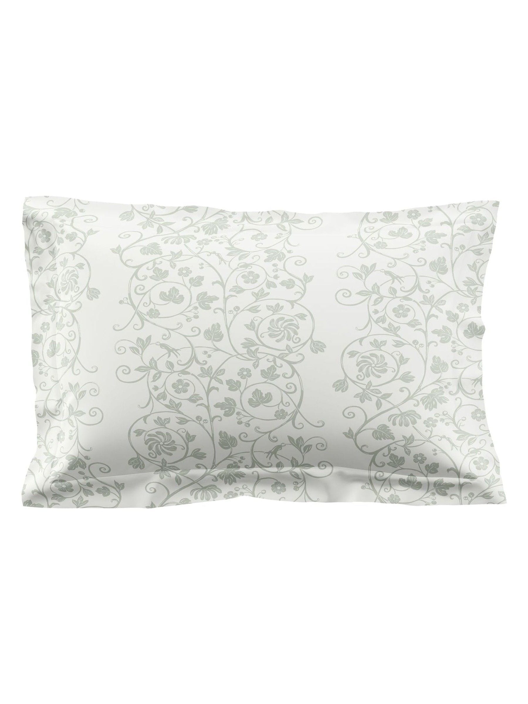 Historic Royal Palaces Tudor Trail sage green pillowcases - British product