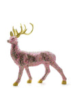 Glitter standing deer decoration 46cm for Christmas (British brand)