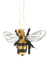 Queen Bee paper mache Christmas decoration 10cm (British brand)