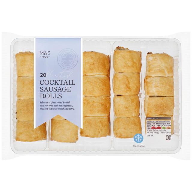 M&S 20 Cocktail Sausage Rolls   296g GOODS M&S   