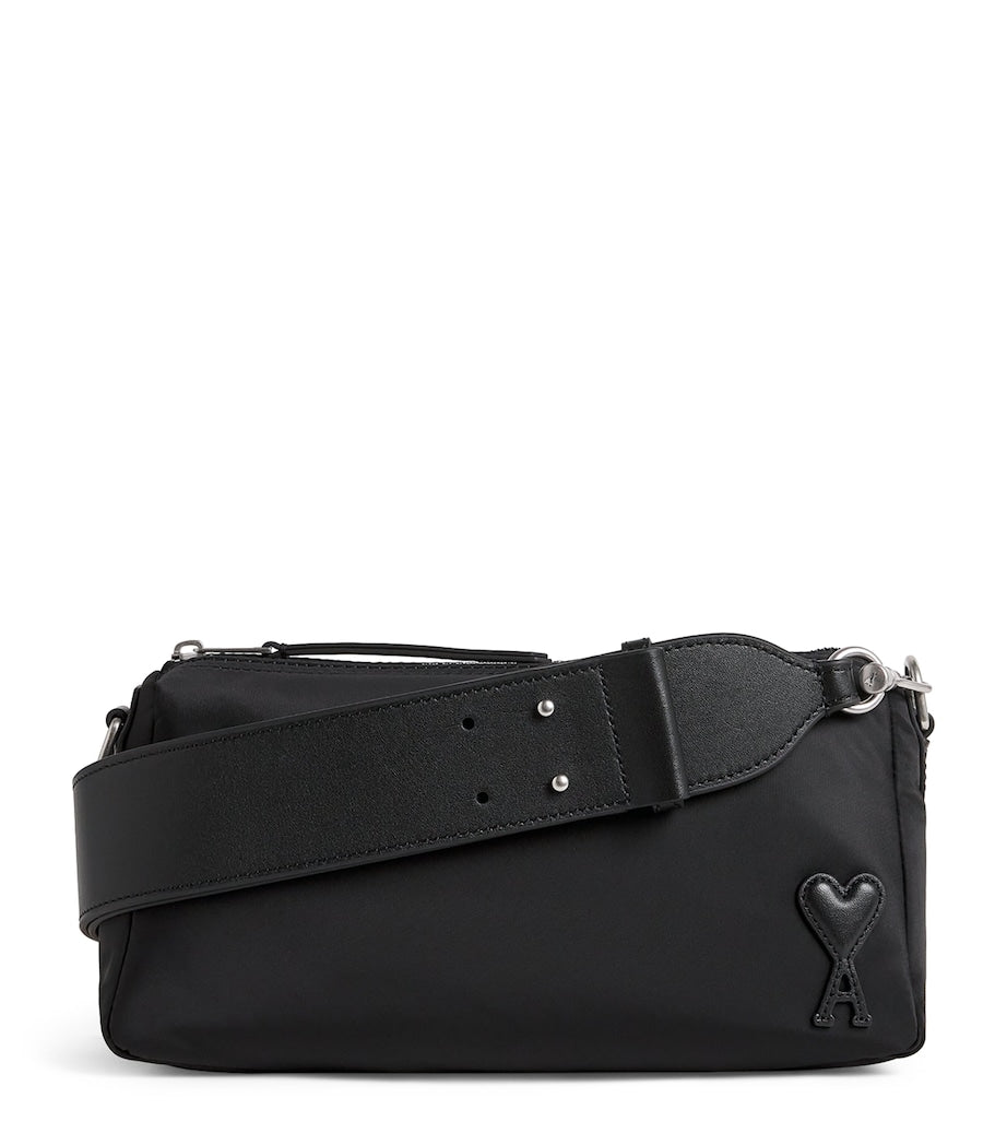 AMI Paris Canvas Marcel Messenger Bag H23cm W40cm D16cm, UK version