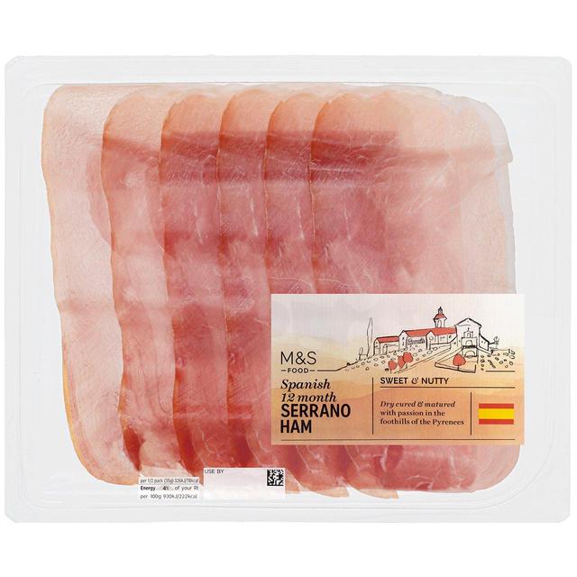 M&S Spanish 12 Month Matured Serrano Ham   70g