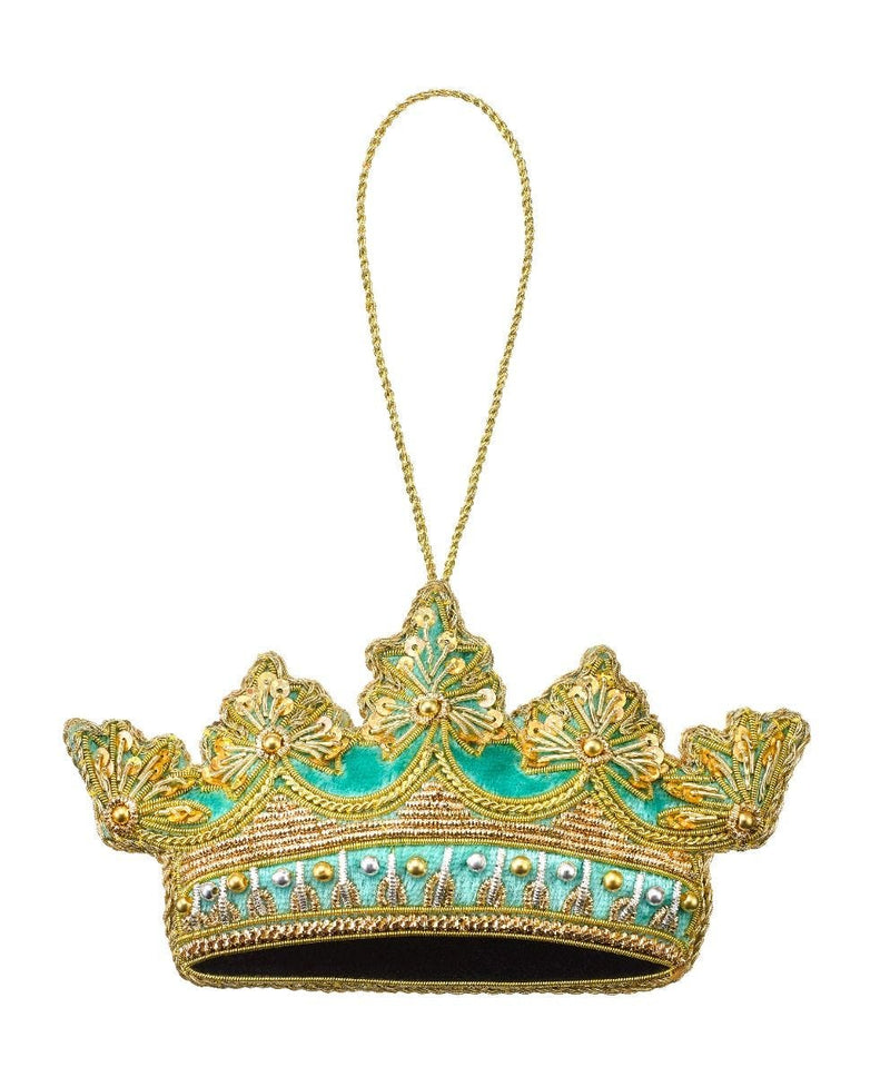 Embroidered Coronet Crown Christmas decoration 2023, 15cm - British product