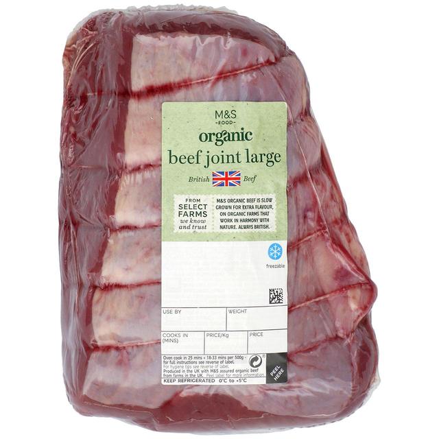 M&S Organic Large British Beef Joint   Typically: 1.3kg