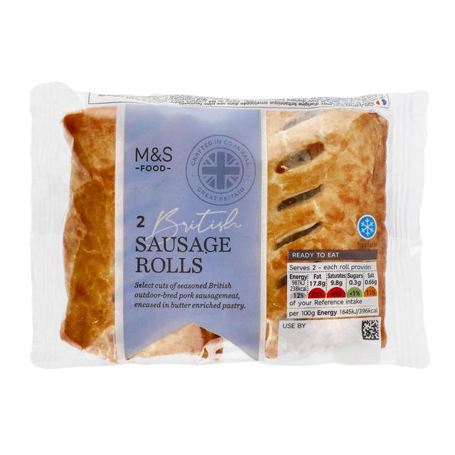 M&S Large Sausage Rolls   2 per pack GOODS M&S   