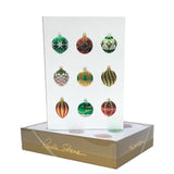 Paula Skene Christmas cards White Ornament Medley box of 8 (British brand)