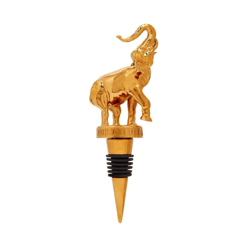 Fortnum's elephant bottle stopper gold stainless steel 10cm - British product