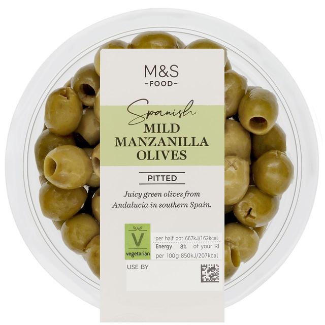 M&S Spanish Pitted Mild Manzanilla Olives   160g GOODS M&S   