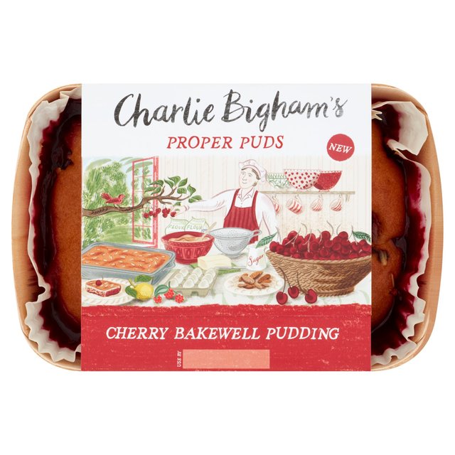 Charlie Bigham's Cherry Bakewell Pudding   409g GOODS M&S   