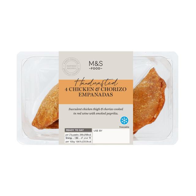 M&S Chicken & Chorizo Empanadas   4 per pack GOODS M&S   