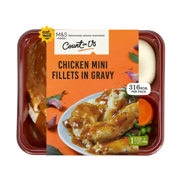 M&S Count On Us Mini Chicken Fillets in Gravy   400g