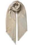 Jane Carr lambswool scarf Pearl 142cm square (British brand)