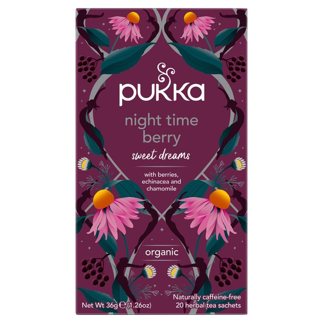 Pukka Tea Night Time Berry Organic Herbal Tea   20 per pack GOODS M&S   