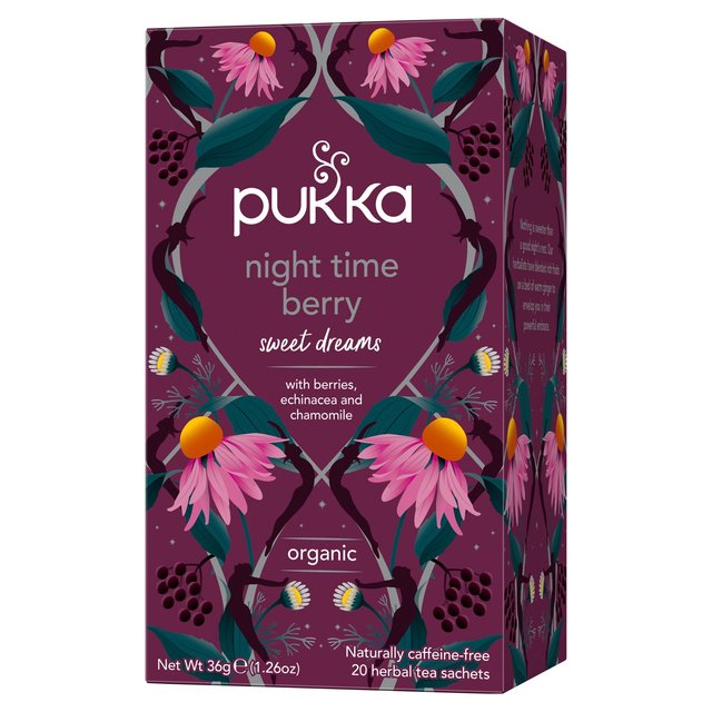 Pukka Tea Night Time Berry Organic Herbal Tea   20 per pack GOODS M&S   