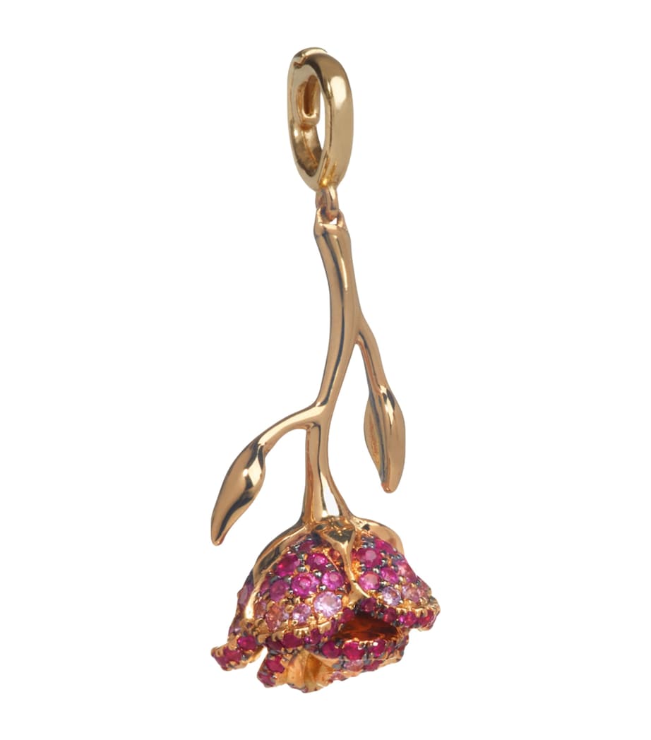 Annoushka Wild Rose charm yellow gold sapphire (British brand)