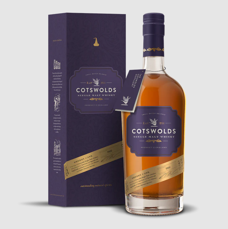 Cotswolds sherry cask single malt whisky 70cl, imported from the UK