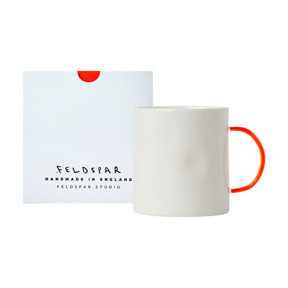 Feldspar coffee cup satsuma 199ml handmade bone china (British brand)