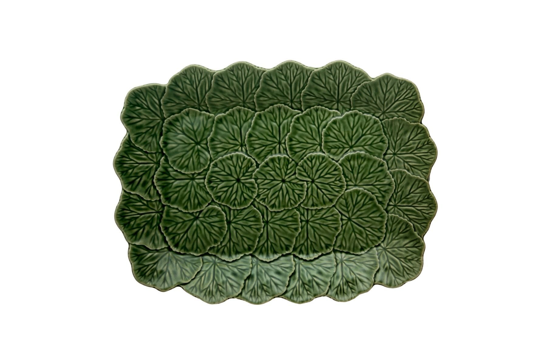 Bordallo Pinheiro geranium serving platter 30cm - British product