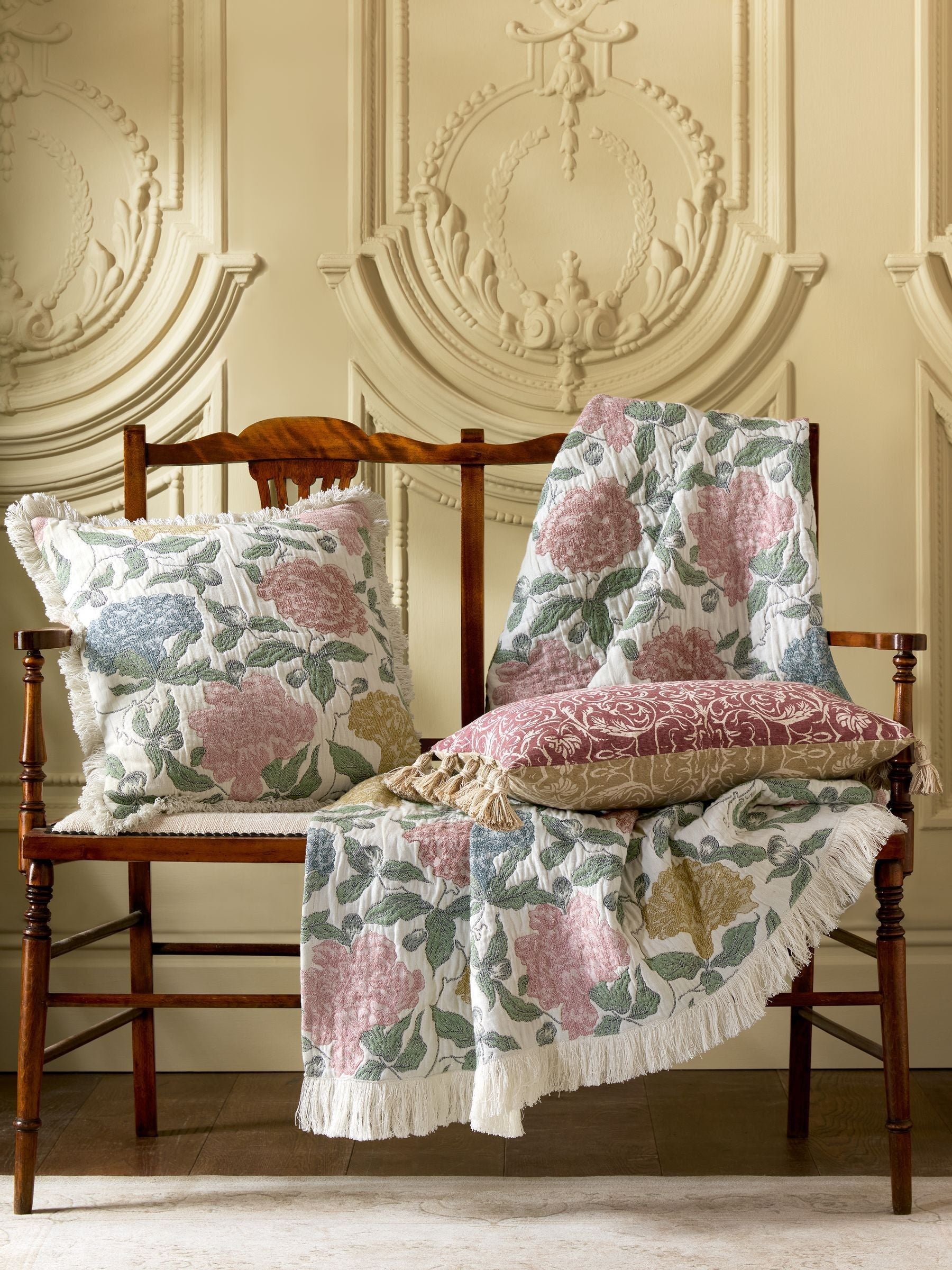 Historic Royal Palaces Albert Jacquard cushion 45cm (British brand)