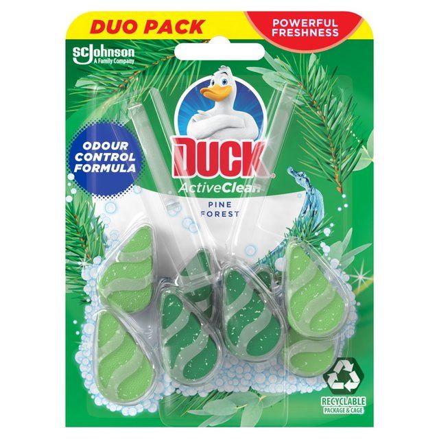 Duck Active Clean Toilet Rim Block Pine Duo Pack   2 x 39g GOODS M&S   