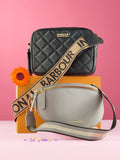 Barbour International black quilted Sloane crossbody bag (British brand)