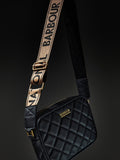 Barbour International black quilted Sloane crossbody bag (British brand)
