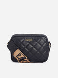 Barbour International black quilted Sloane crossbody bag (British brand)
