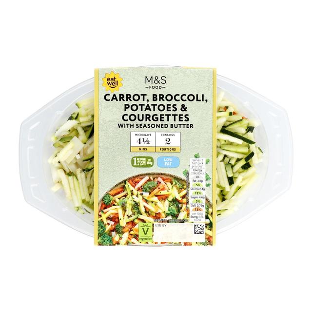 M&S Carrot Broccoli Potatoes & Courgettes with Seasoned Butter   315g GOODS M&S   