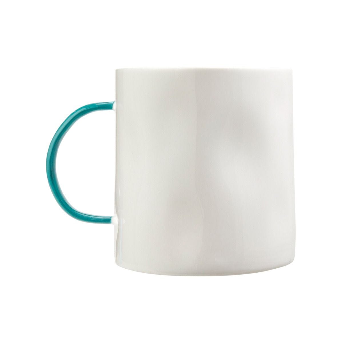 Feldspar teal coffee cup 7oz fine bone china - British product