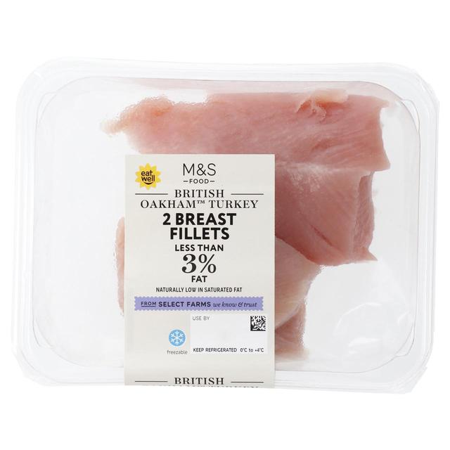 M&S Select Farms British Oakham 2 Turkey Breast Fillets   380g