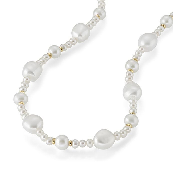 Laura Vann baroque pearl gold necklace, UK version