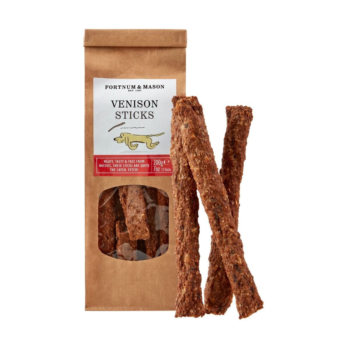 Handmade Norfolk venison dog treat sticks, UK version