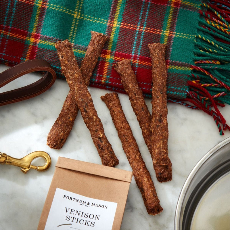 Handmade Norfolk venison dog treat sticks, UK version