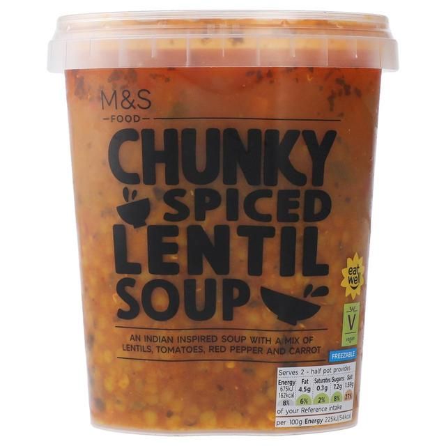 M&S Spicy Tomato & Lentil Souper Soup   600g