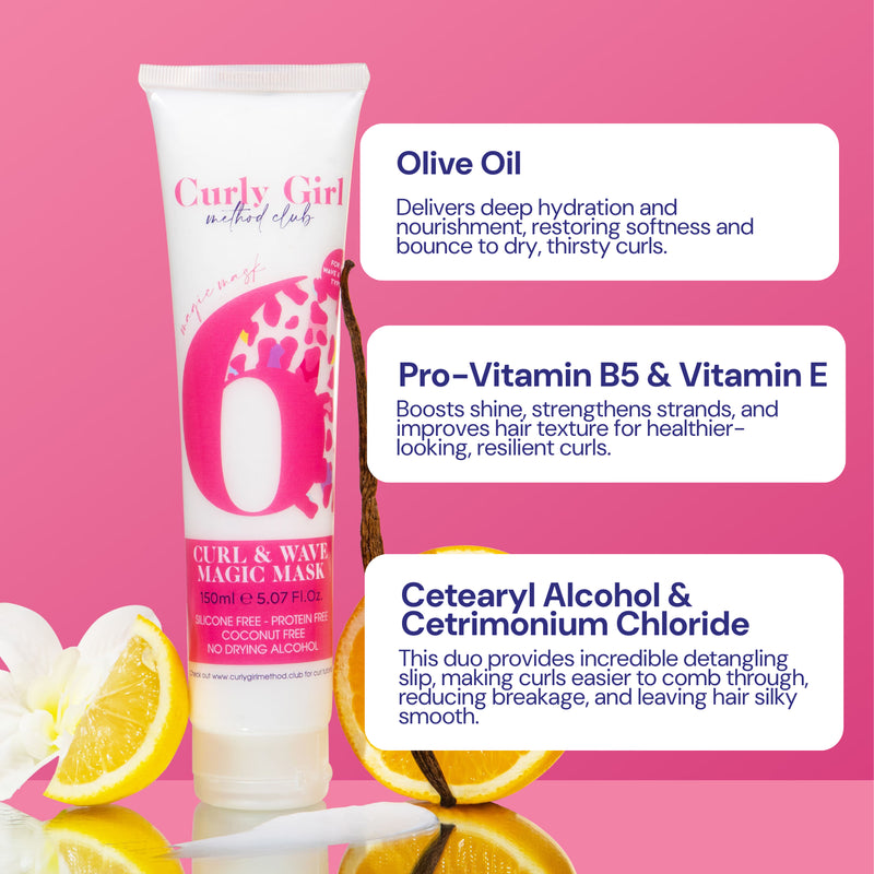 Curly Girl Method Club Magic Mask fast-acting deep conditioner 150ml, imported from the UK