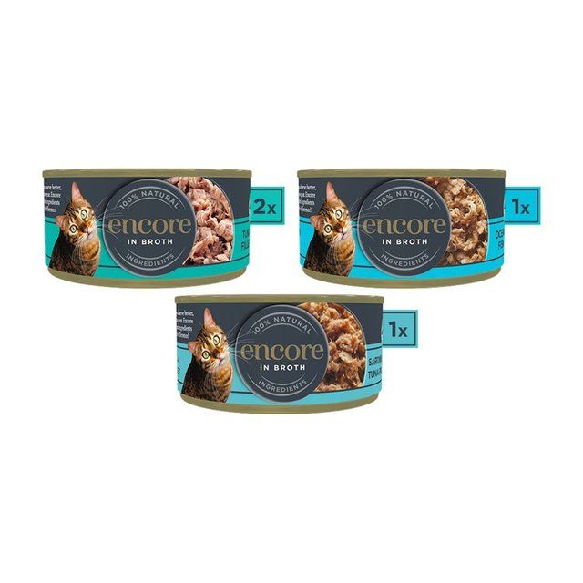 Encore Cat Broth Tin Fish Selection   4 x 70g GOODS M&S   