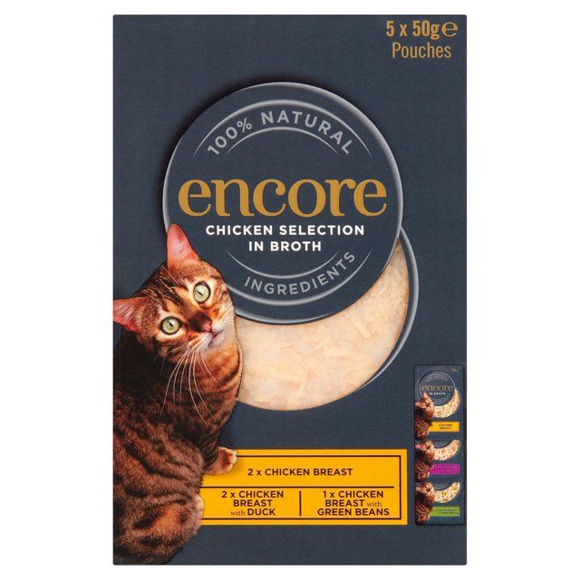 Encore Cat Broth Pouch Chicken Selection   5 x 50g