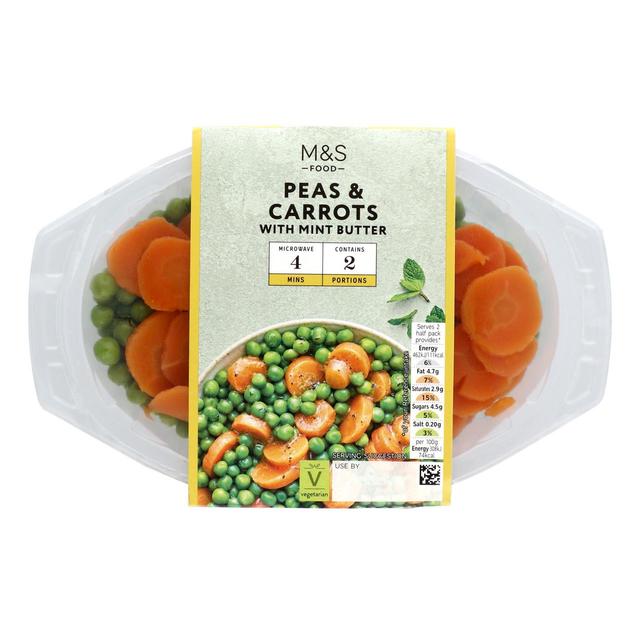 M&S Peas & Carrots with Mint Butter   300g GOODS M&S   