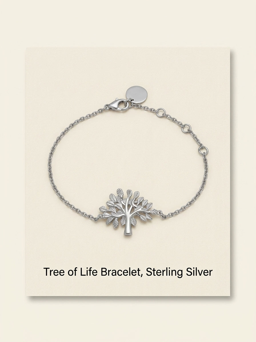 Mulberry Tree Chain Bracelet silver 21cm (British brand)